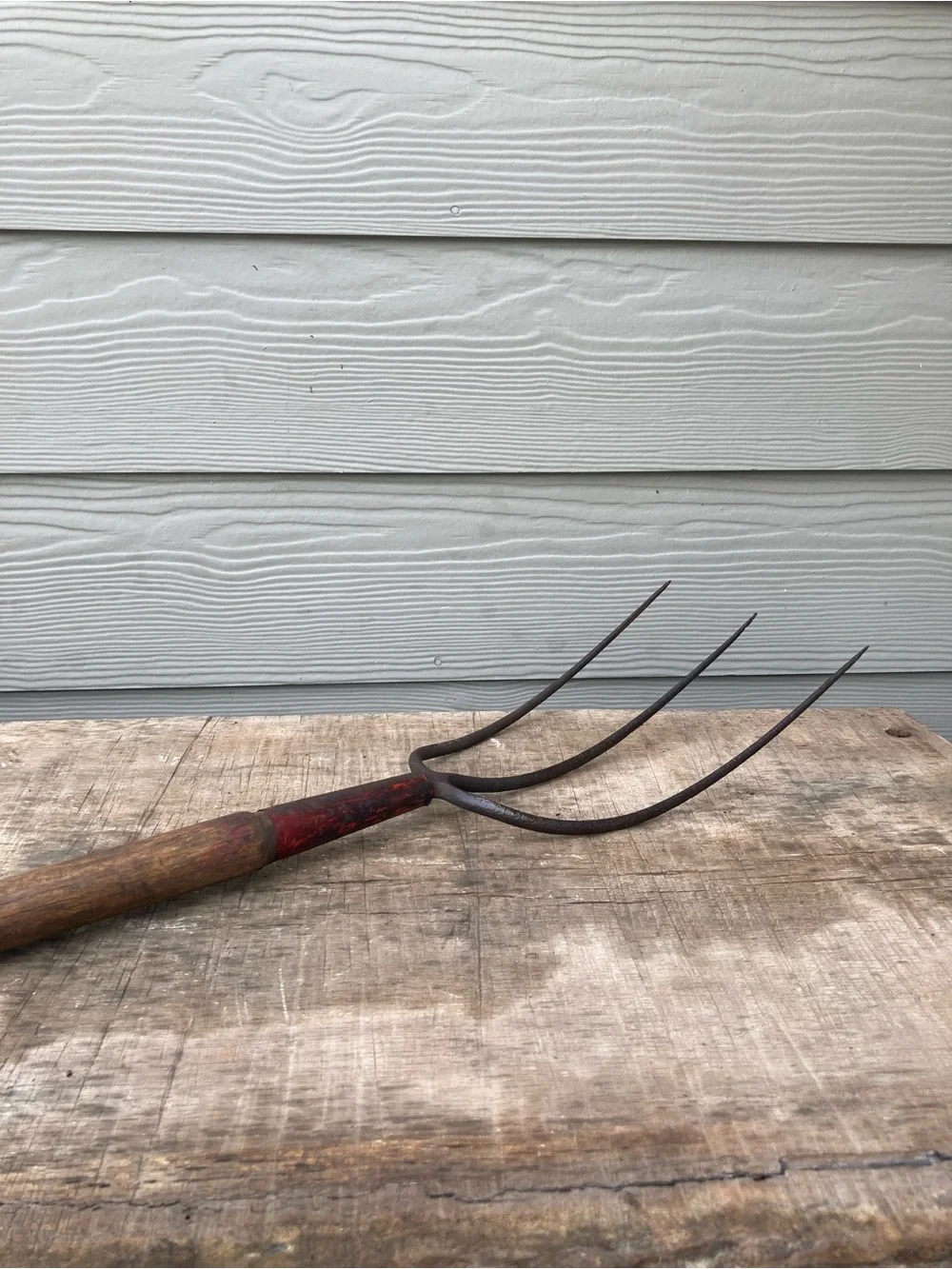 Vintage Garden Pitchfork with Wooden Handle 3 Tines 68” - Picture 11 of 16